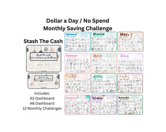 A5 Dollar A Day / No Spend Annual Saving Challenge