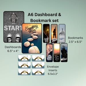 Full A6 Binder Organisation Kit with Dashboards, Bookmarks and Inserts
