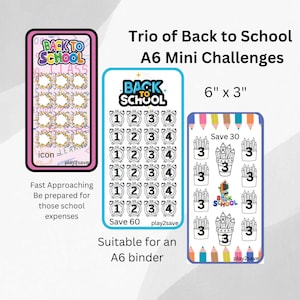 A6 Mini Back to School Saving Challenge Set For Any Budget