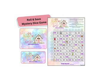 Full Page Roll & Save dice Challenge / budgeting / Mystery Savings