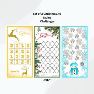 Trio of A6 Christmas Saving Challenges for Any Budget