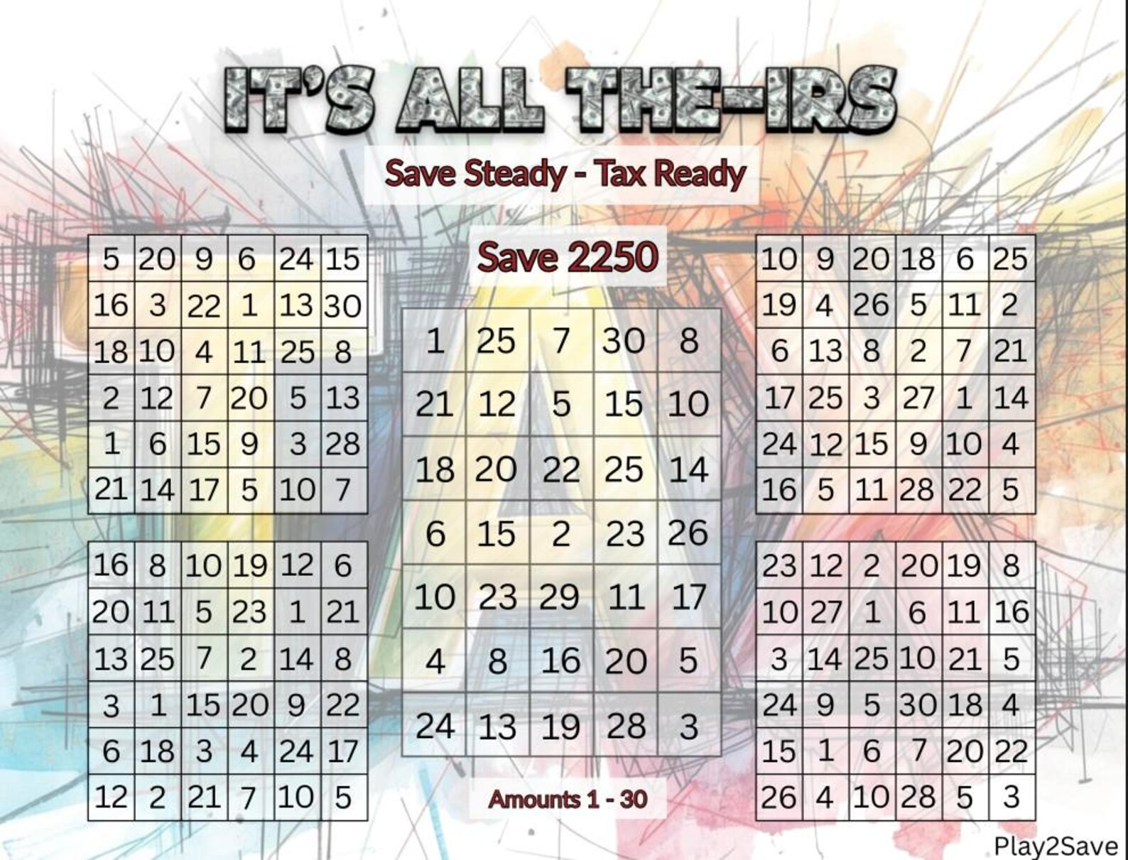 Full Page (A4) Save 2250 Challenge / Tax Savings - Etsy