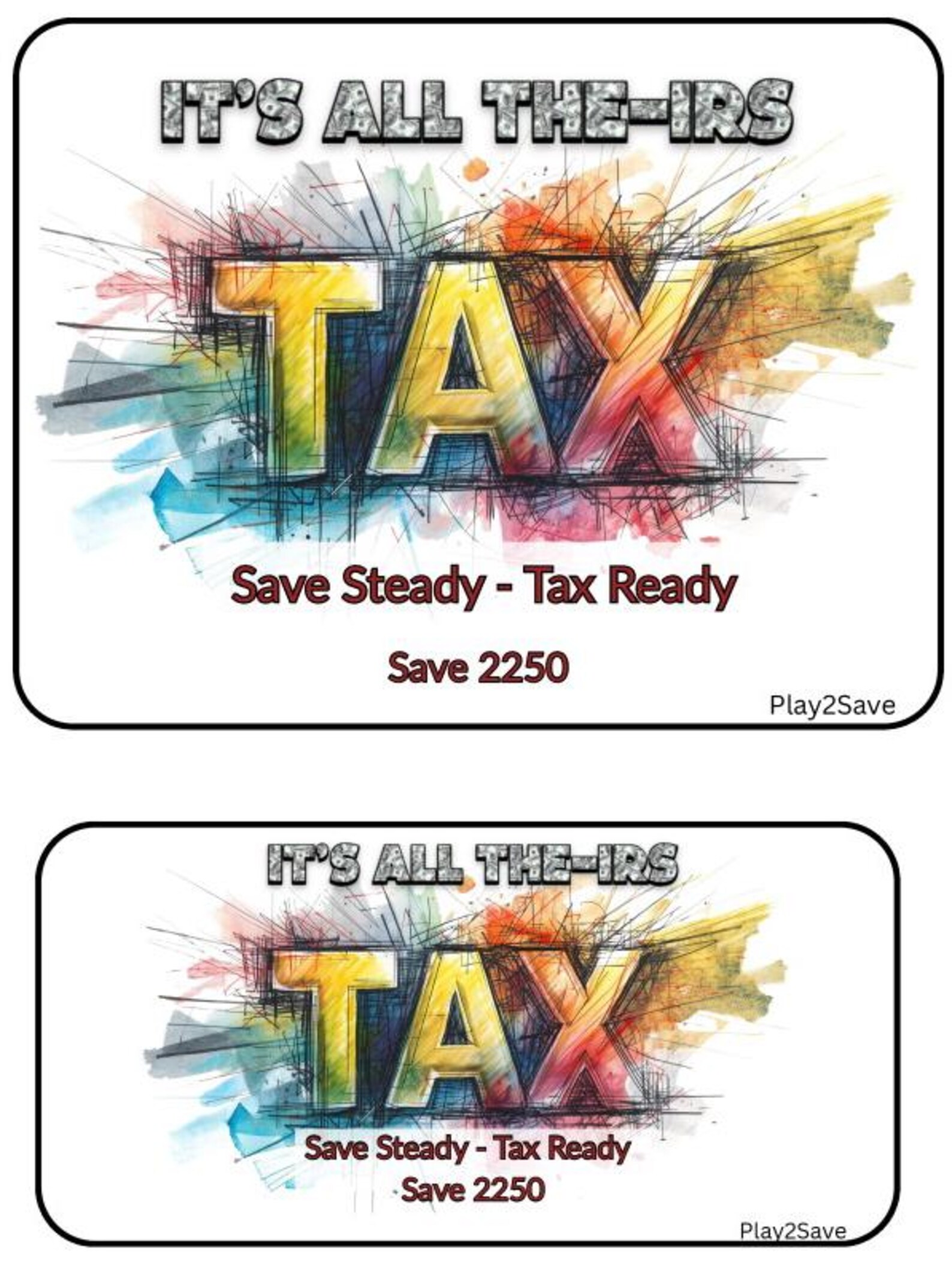 Full Page (A4) Save 2250 Challenge / Tax Savings - Etsy