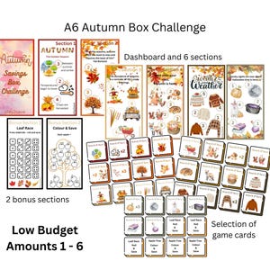 A6 Autumn Themed Low Budget Box Saving Challenge