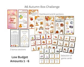A6 Autumn Themed Low Budget Box Saving Challenge