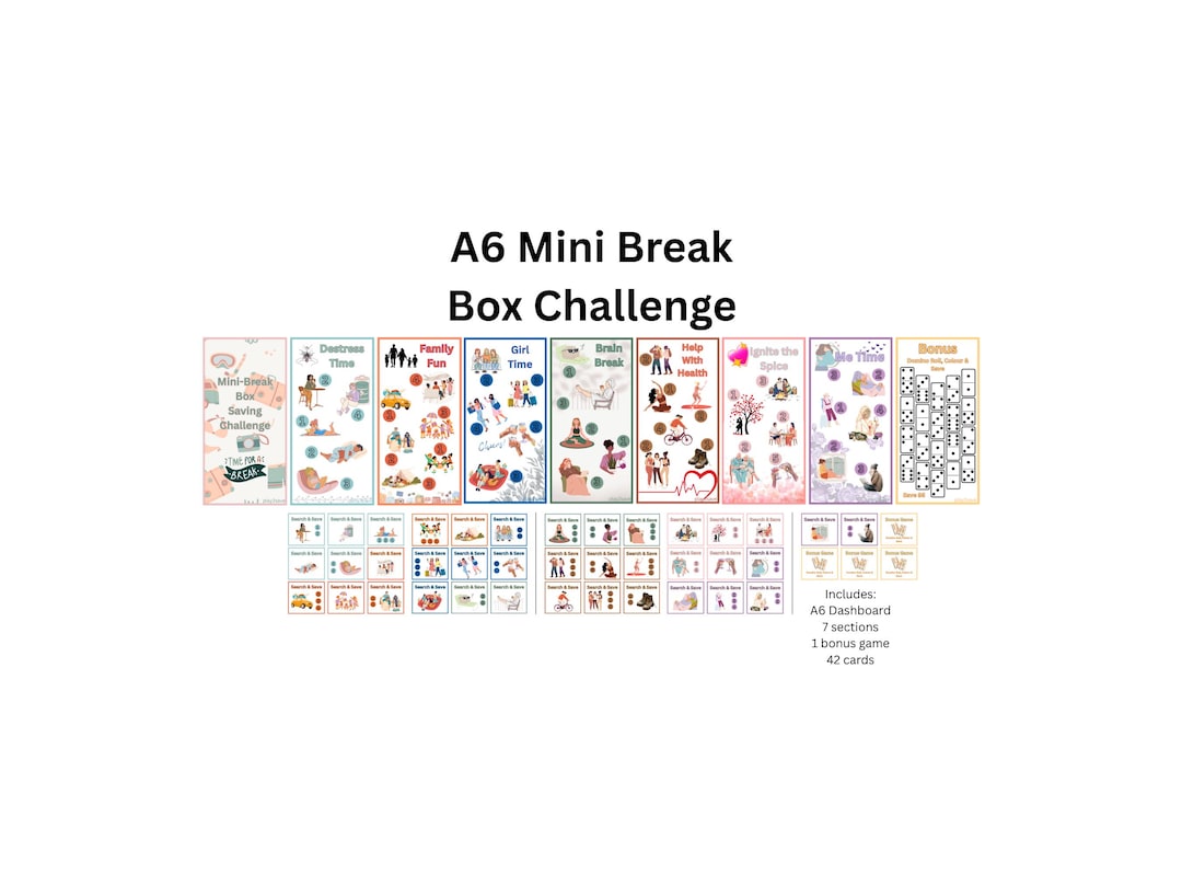A6 Lower Amount Box Saving Challenge - Etsy