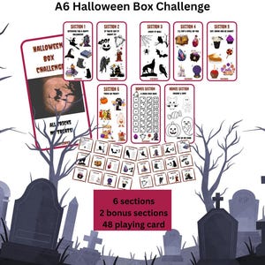 A6 Halloween themed saving Box Challenge for all budgets