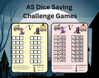 A5 Dice Saving Challenge Games for low and mid Budgets