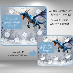 A5 DIY Scratch Off Save 50 Challenge
