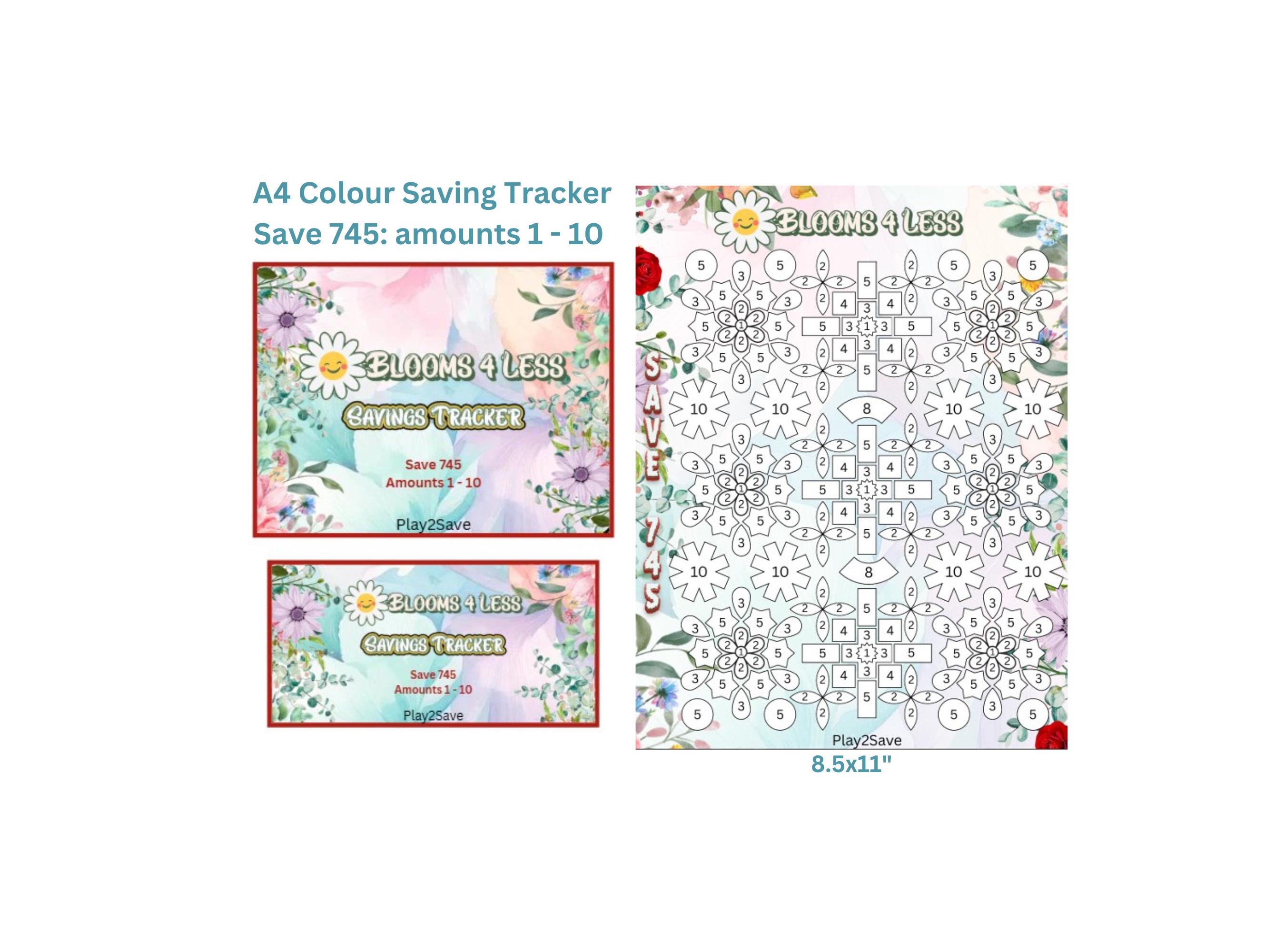 Full Page (A4) Colour and Save Challenge / Tracker / Any Budget - Etsy
