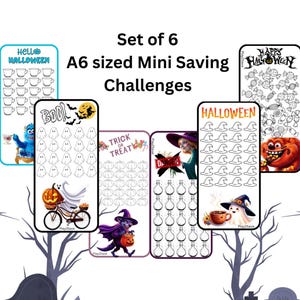 Set of 6 Mini Halloween Saving Challenges