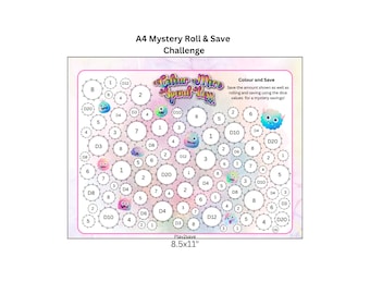 Full Page Colour and Save Challenge / Budgeting / Mystery Savings
