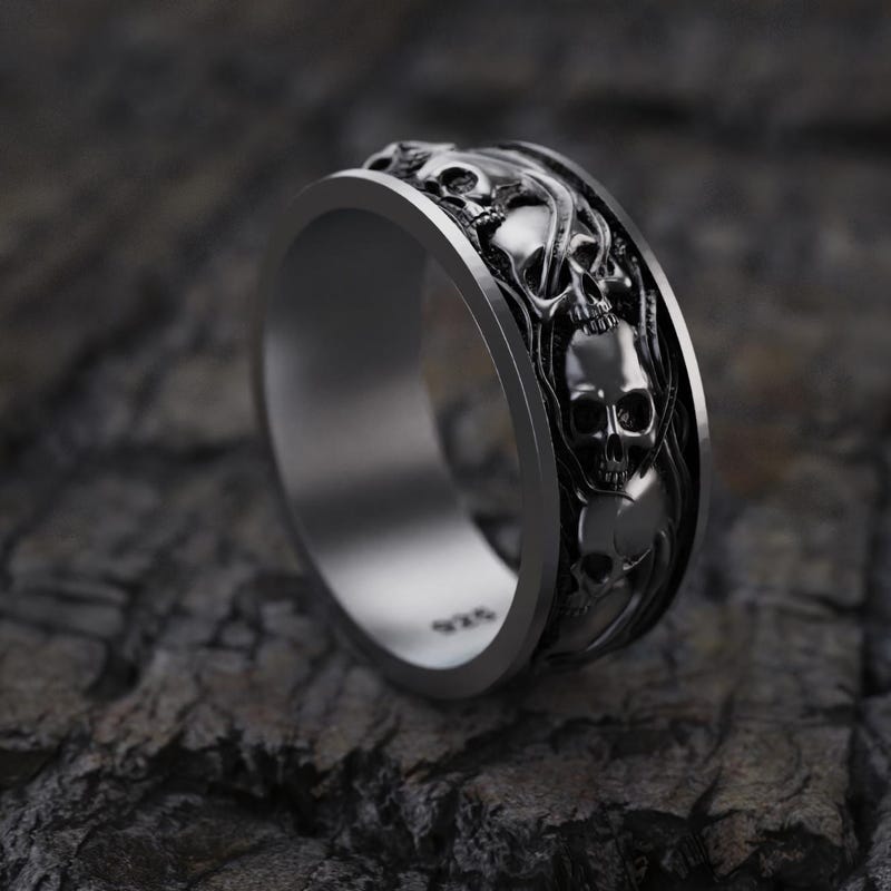 Mens Skull Ring - Etsy