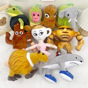 Viral Italian Brainrot Meme Plush – Tralalero Tralala Shark Tungtungsahur Soft Toy|Funny TikTok Kawaii Plushie Gift for Desk or Kids +Bundle