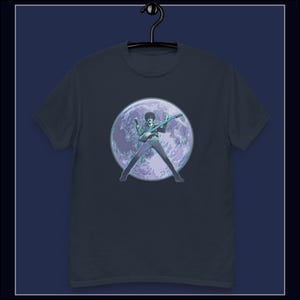 Phil Lynott in the Moonlight | Thin Lizzy T-Shirt | Large Print | Irish | Unisex Sizes S-XXL