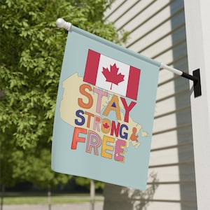 Canadian Pride-vlag buitenkant, sterk blijven en gratis decor, vlagdecoratie, bord buiten, Canada Day, vlag vakantietuin