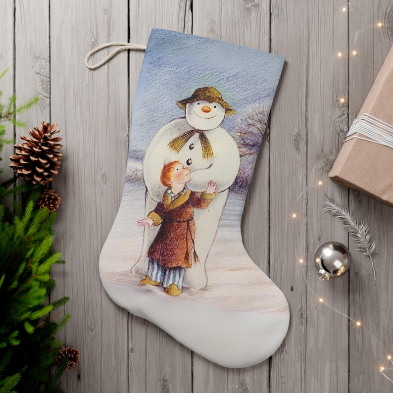 The Snowman Custom Christmas Stocking © TheCreativeTypeGifts | etsy.com