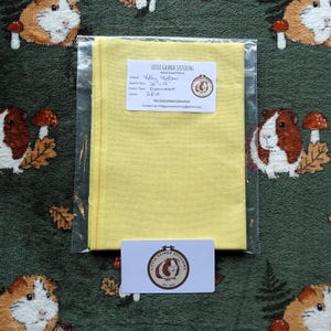 Yolky Yellow Hand Dyed Zweigart Evenweave Fabric in 28 & 32 Count 26&quot; x 18&quot; by Little Guinea Stitching.