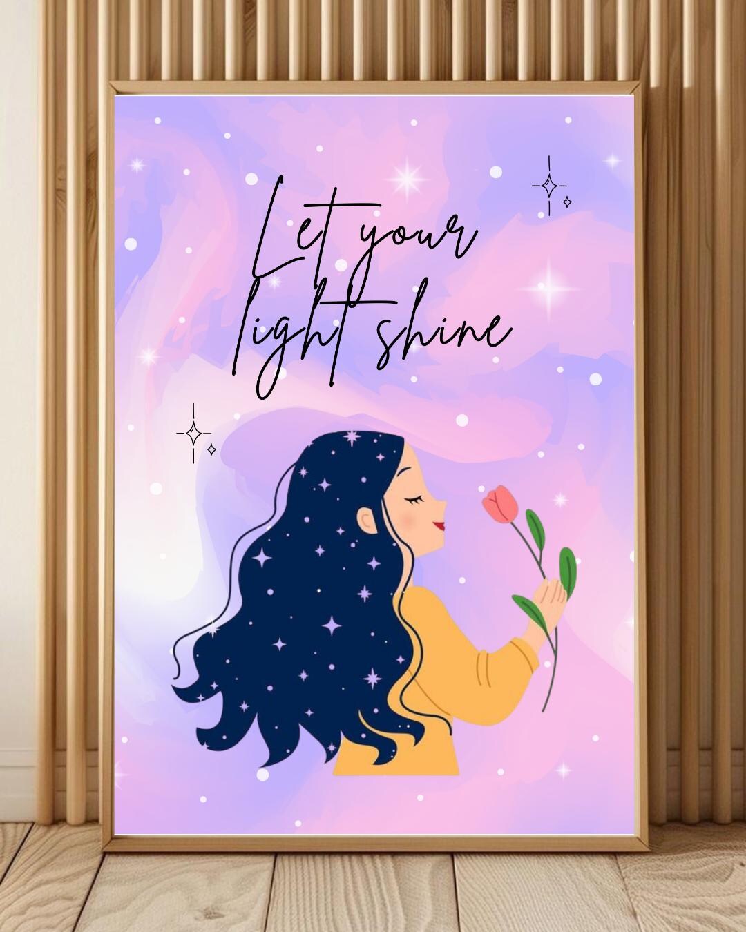 Let Your Light Shine Print: Minimalist Inspirational Wall Art (digital ...