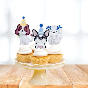 Dog cupcake toppers,Puppy party decorations,Dog-themed birthday,Dog birthday celebration,Puppy cupcake picks, 3D Number
