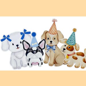 Dog Birthday Party Decorations Kit,Puppy Birthday Banner,Pawty Decor,Pet Theme Garland,Dog Cake Topper, Party Supplies