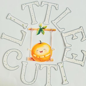 Little Cutie Banner – Orange Baby Shower Garland - Citrus Theme Baby Shower Décor- Little Cutie is On the Way Party Sign