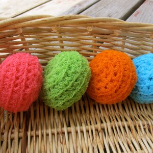 Set of 4 Bright Nylon Net Scrubbies image 3