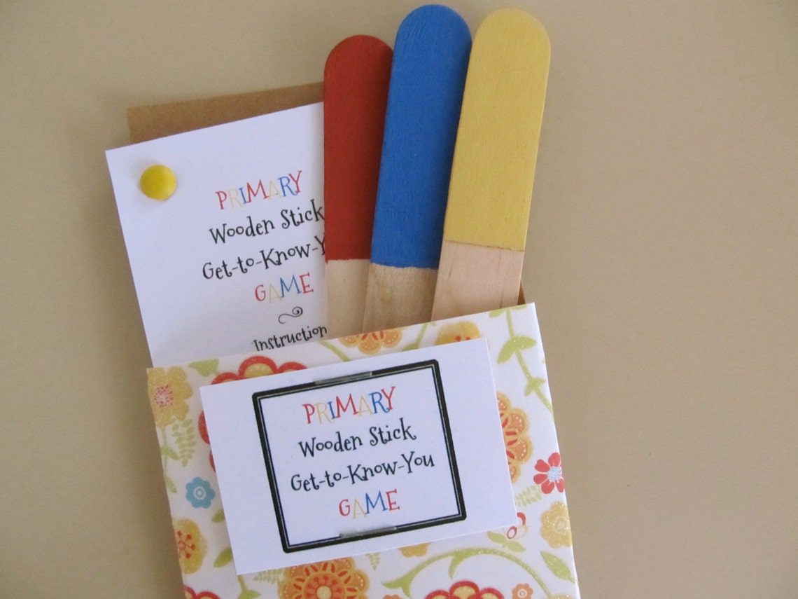 Printable PDF LDS Primary Wooden Stick Game GettoKnowYou Etsy
