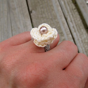 PATTERN PDF Lovely Rosette Ring Crochet image 4