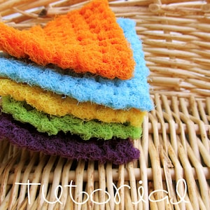 Tutorial- PDF- Scrub &#39;n Scour Pad- Nylon Net Scrubber- Crochet