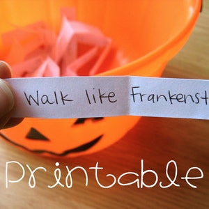 Printable PDF Halloween Charades Party Game Idea image 1