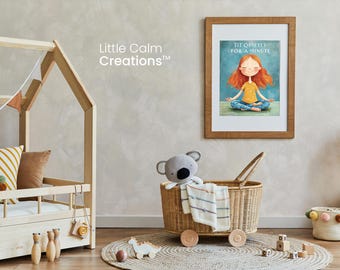 Calm Corner Poster - Sit Quietly for a Minute