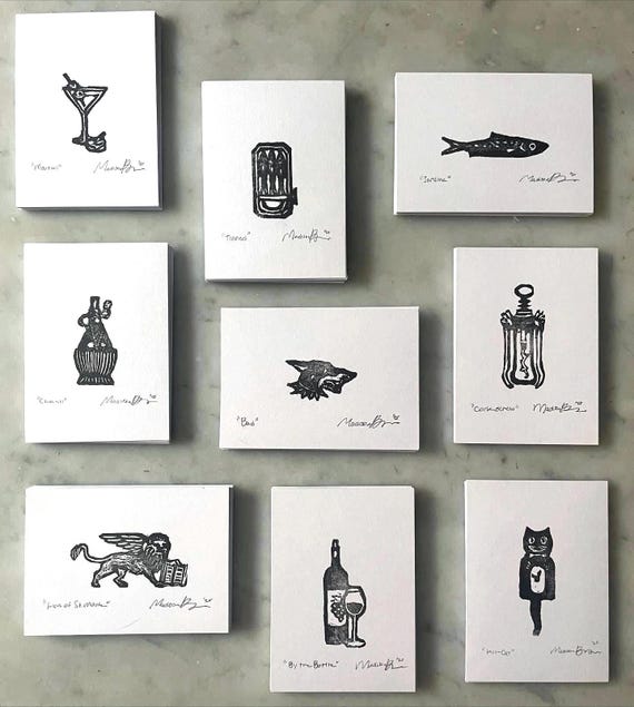 Mini 2.5”x3.5” Rubber Block Prints - Stamp Carving - Linocut (Two stamps minimum)