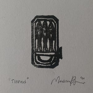 Mini 2.5”x3.5” Rubber Block Prints - Stamp Carving - Linocut (Two stamps minimum) Tinned