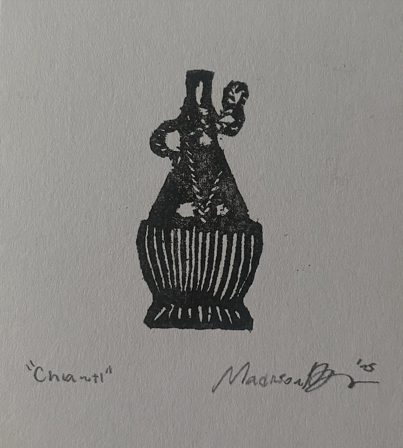 Mini 2.5”x3.5” Rubber Block Prints - Stamp Carving - Linocut (Two stamps minimum) Chianti