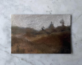 Basilicata Landscape - 4"x6" Giclée Fine Art Oil Painting Print, Matte Finish