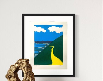 Cali Coast – 5 Color Screen Print (18x14), Original Hand-Pulled