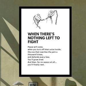 Letting Go Quote Digital Art | Emotional Healing Wall Print | Inner Peace Downloadable Poster