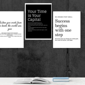 Motivierende Wandkunst | Büro-Wand-Dekor | Inspirierendes Zitat Druck | Minimalistische druckbare Kunst | Digitales Download-Plakat|Positives Zitat-Plakat