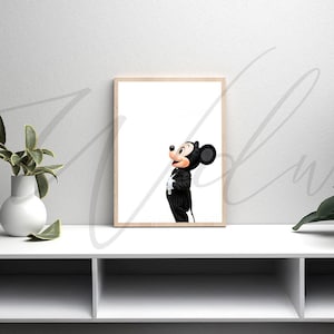 Minimalist Mickey Mouse Wall Art – Digital Download Printable Disney Decor