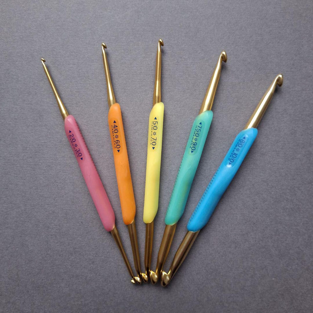 工芸品 HAKONIWA Double-ended Japanese Hamanaka Raku-raku Crochet Hook - Etsy