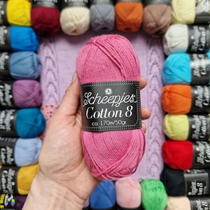 Scheepjes Cotton 8 yarn (100% cotton, 50g/170m)