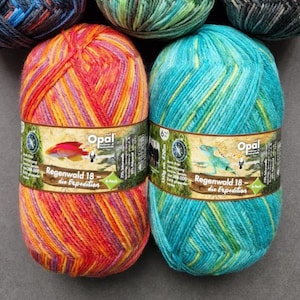 Opal Regenwald 18 6-fädige Sockenwolle, 150g/420m