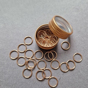 Metal Ring Stitch Markers for Knitting in Round Box (20 pcs) image 14
