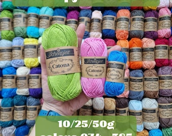 Scheepjes Catona cotton yarn 10-25-50g colors 074-385 (part 1)