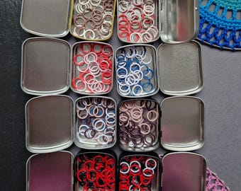 Juego de marcadores de punto metálicos para tejer (40 uds)