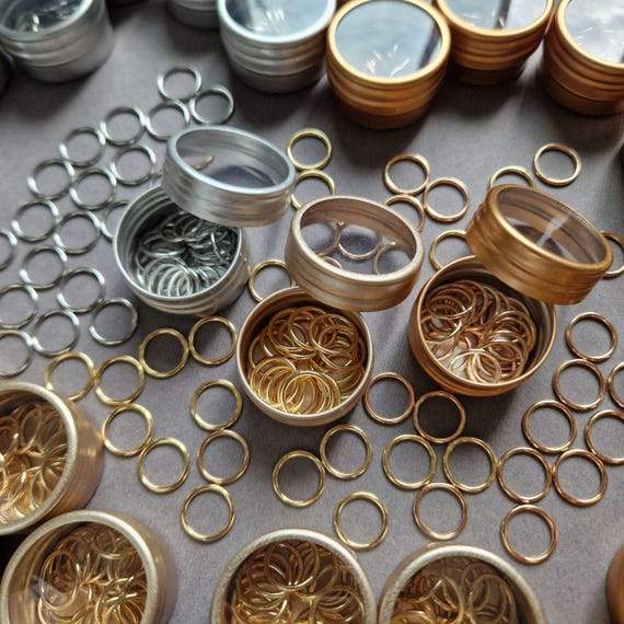 Metal Ring Stitch Markers for Knitting in Round Box (20 pcs)