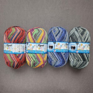 Filato per calzini Opal Crazy Waters a 4 capi, 100 g/425 m