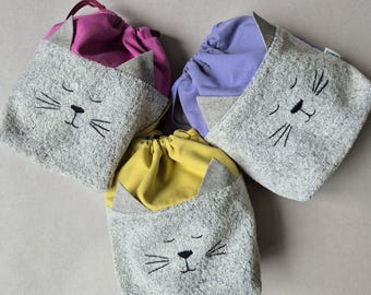 Fabric Purr-Bag Eared Cat