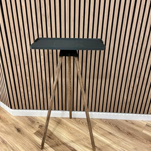 Indoor Cycling Desk: Laptop Stand, Maine Oak Legs, Home Gym image 8